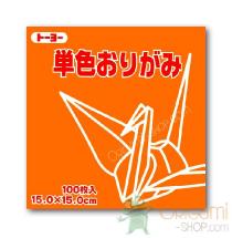 Papier Origami Orange 15x15 cm 100 feuilles japonais scrapbooking