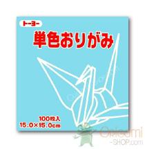 blue origami paper 15 x 15 cm 100 sheets scrapbooking japan