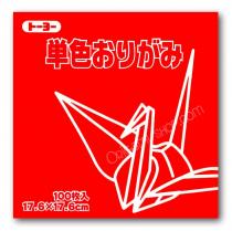 Papier Origami rouge 17,6 x 17,6 cm  100 feuilles japonais scrapbooking