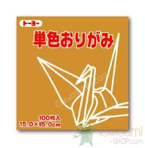 Papier Origami Marron Terre 15x15 cm 100 feuilles japonais scrapbooking