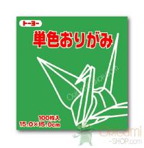 Papier Origami Vert 15x15 cm 100 feuilles japonais scrapbooking