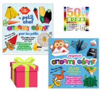 Idée cadeau 7-10 ans : 2 livres adaptés + 1 pack de papiers origami de toutes les couleurs