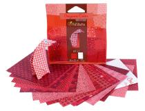 Papier Origami Color rouge 12x12cm avenue mandarine à motif scrapbooking