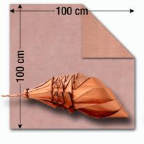 Papier de soie métallisé cuivre 60x60 cm origami scrapbooking Thaïlande