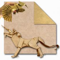 Papier de soie métallisé or 60x60 cm origami scrapbooking Thaïlande