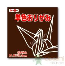 Papier Origami Brun bestial 15x15 cm 100 feuilles japonais scrapbooking