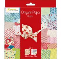 Papier Origami - 60 feuilles à motifs - 20x20cm zoo animal scrapbooking