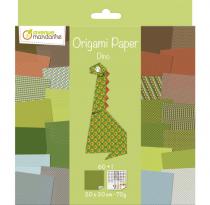 Papier Origami - 60 feuilles à motifs - 20x20cm zoo animal scrapbooking