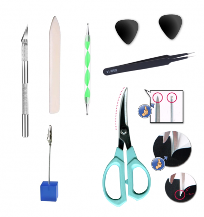 To cut and paste, Super set of 8 origami accessories, Scalpel Soft with  Grips, Scalpel with Spare Blade, Blades for Scalpel Soft and Other  Scalpels, Cutter Ultimate 9 mm for right-handed