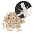 50 Natural Wood Clips 25 mm (1'') - 35 mm (1.3'')