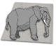 Elephant hide paper 48x48 cm + Elephant by Shuki Kato