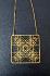 Gold coated Origami Jewelry by Garibi Ilan - Tesselation Pendant "Pineapple" - 5x5 cm
